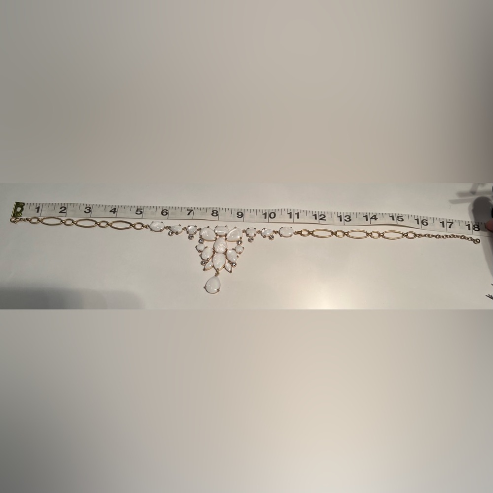 Nordstrom Mother of Pearl & Swarovski Crystal Statement Necklace - Picture 8 of 8